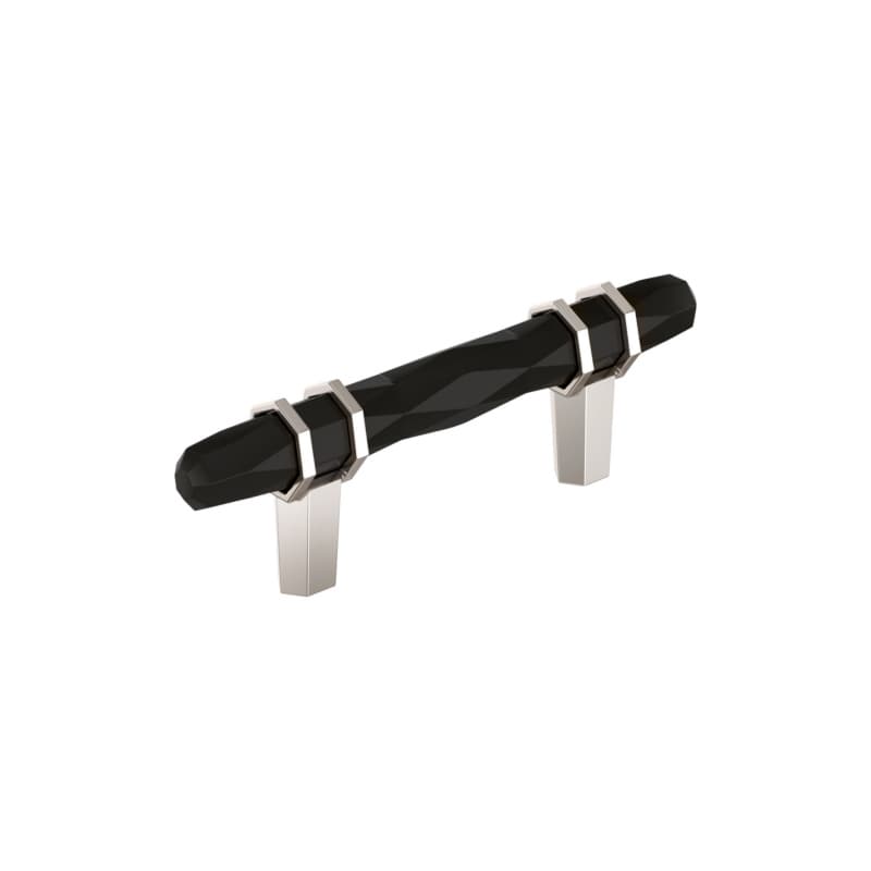 3" London Cabinet Pull, Black Bronze/Polished Nickel