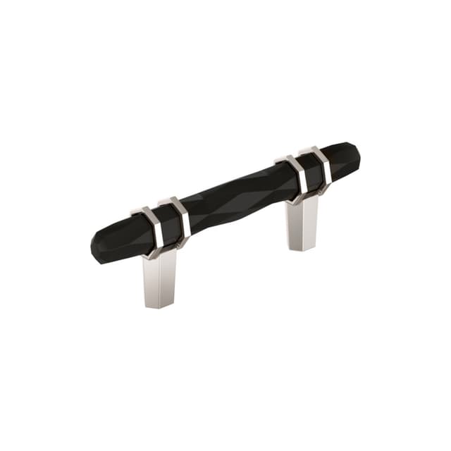 3" London Cabinet Pull, Black Bronze/Polished Nickel