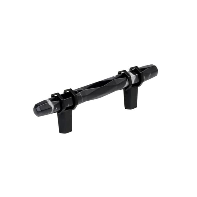 3" Carrione Cabinet Pull, Marble Black/Black Bronze