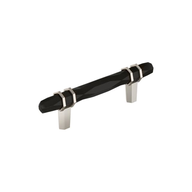 3-3/4" London Cabinet Pull, Black Bronze/Polished Nickel, 6-5/16" Length