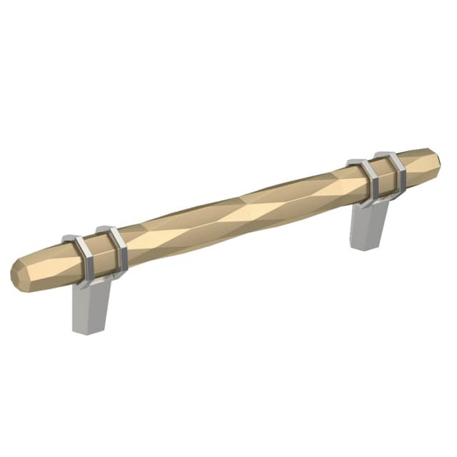 5-1/16" London Cabinet Pull, Golden Champagne/Polished Chrome