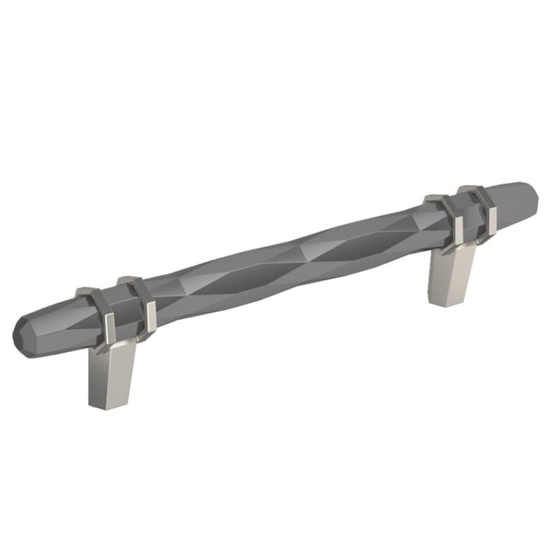 5-1/16" London Cabinet Pull, Black Chrome/Satin Nickel