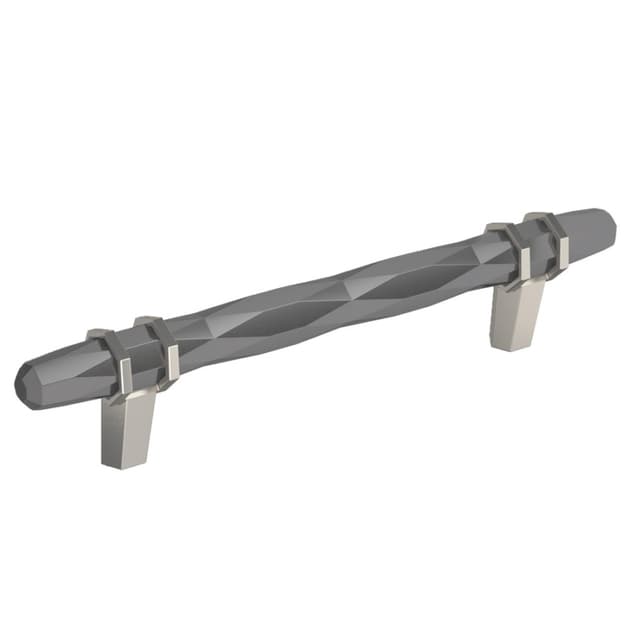 5-1/16" London Cabinet Pull, Black Chrome/Satin Nickel