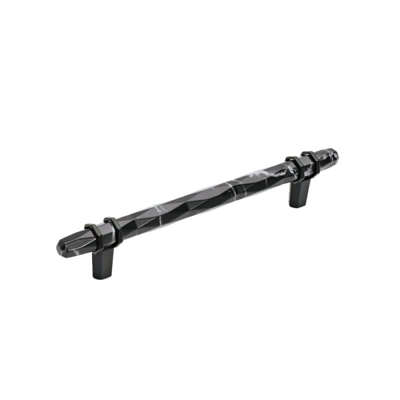 160mm Carrione Cabinet Pull, Marble Black/Black Bronze