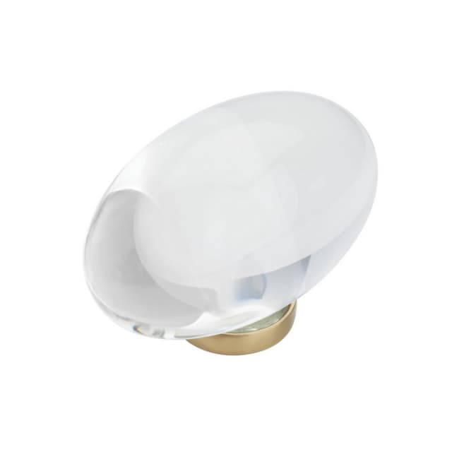 1-3/4" Glacio Oval Knob, Clear/Champagne Bronze