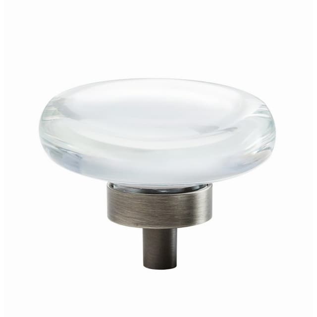 1-3/4" Glacio Crystal Knob, Clear/Gunmetal