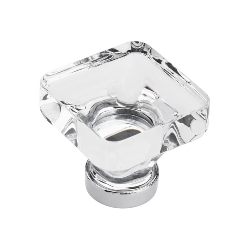 1-3/8" Glacio Crystal Knob, Crystal/Black Bronze