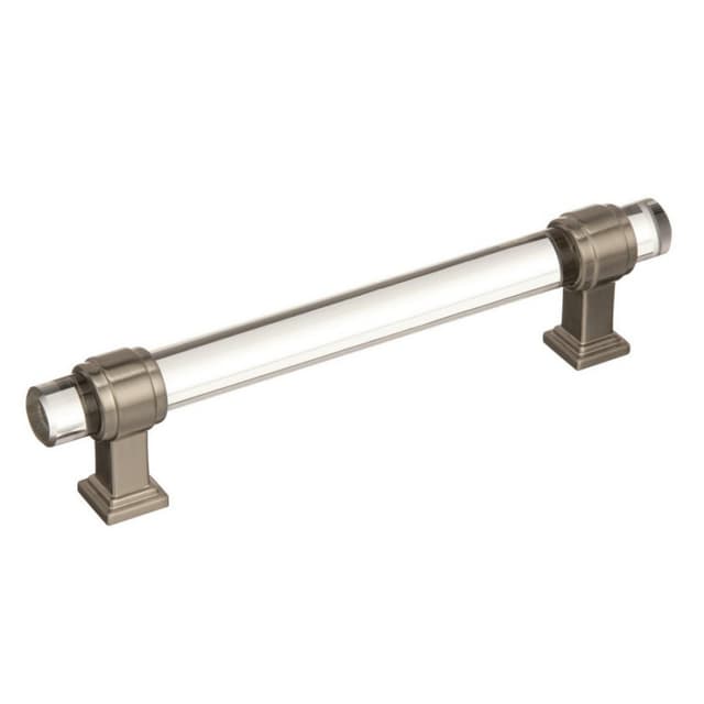 Amerock Glacio Series Clear/Satin Nickel Pull, BP36655CG10