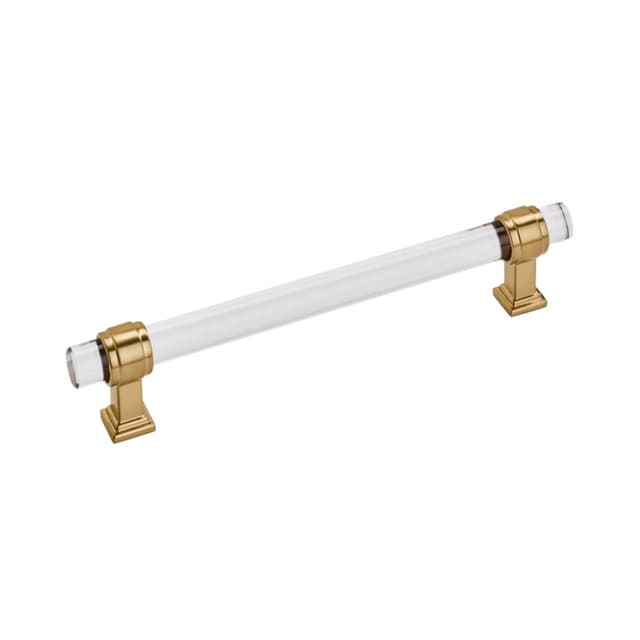 6-5/16" Glacio Glass Door Pull, Clear/Champagne Bronze