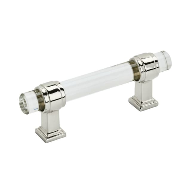 3" Glacio Pull, Clear/Polished Nickel