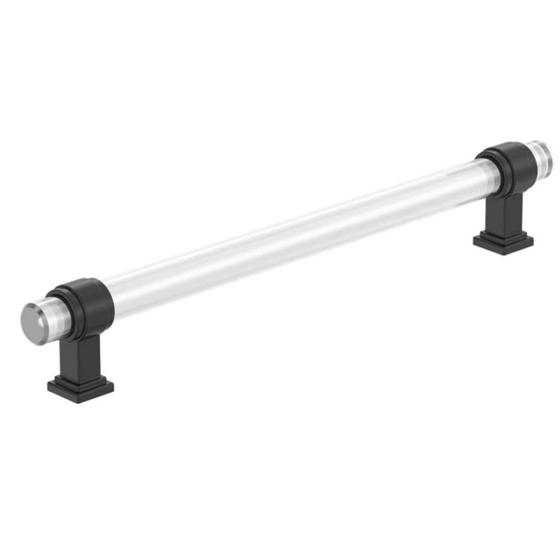 8" Glacio Cabinet Pull, Clear/Black Bronze