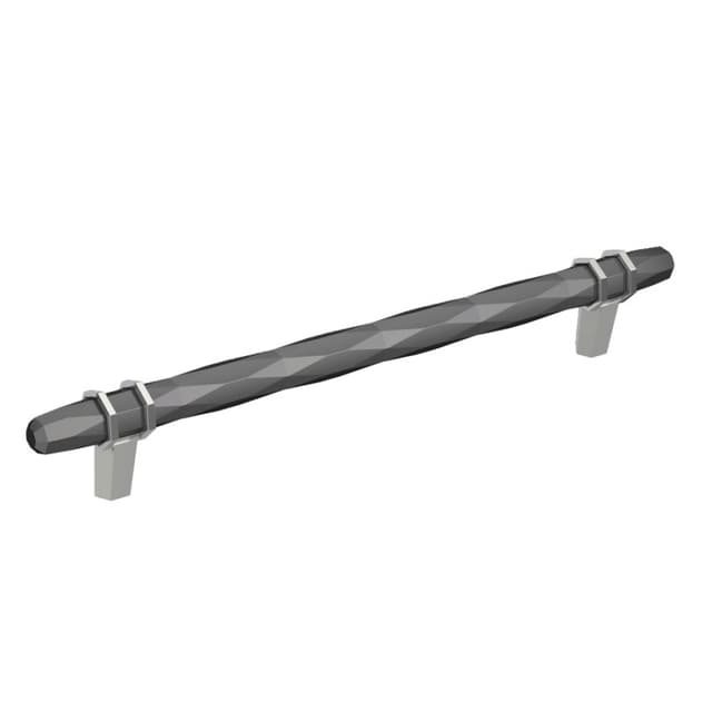 203mm London Cabinet Pull, Black Bronze/Polished Chrome