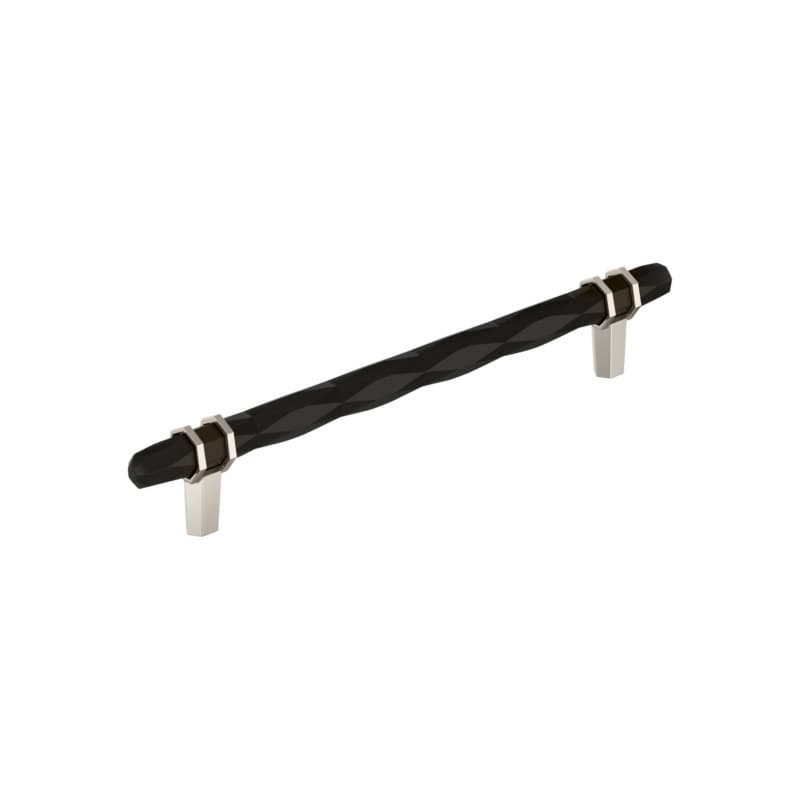 8" London Cabinet Pull, Black Bronze/Polished Nickel