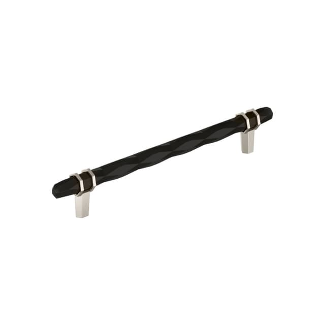 8" London Cabinet Pull, Black Bronze/Polished Nickel