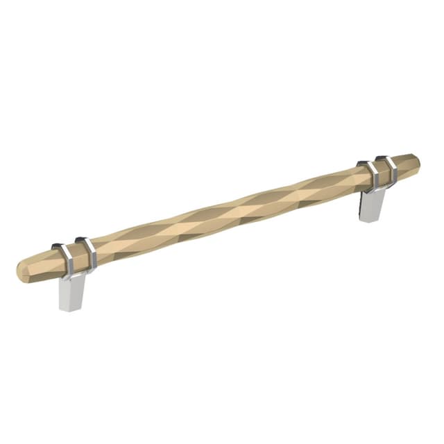 203mm London Cabinet Pull, Golden Champagne/Polished Chrome