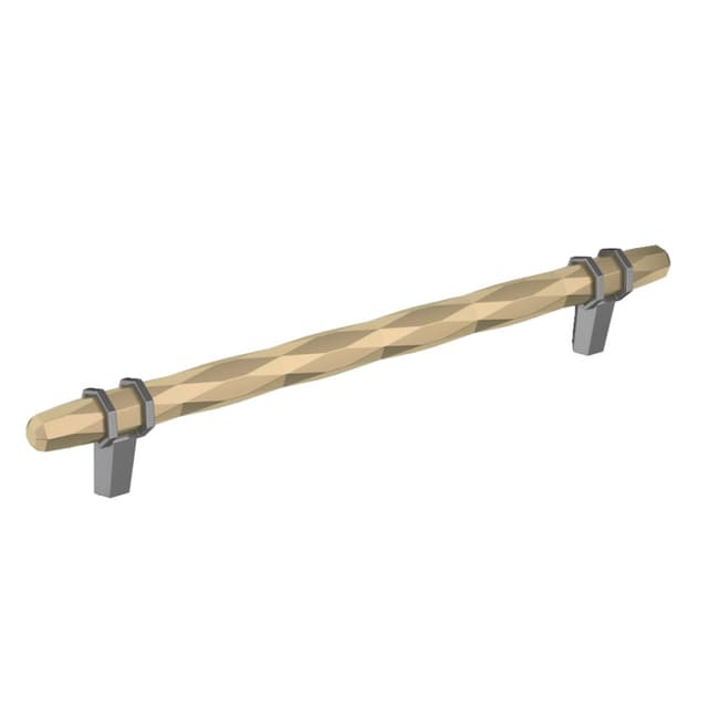 203mm London Cabinet Pull, Golden Champagne/Black Chrome