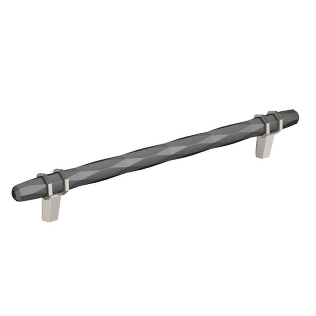 203mm London Cabinet Pull, Black Chrome/Satin Nickel