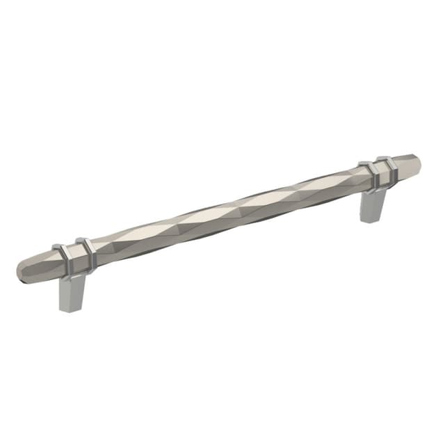 203mm London Cabinet Pull, Satin Nickel/Polished Chrome