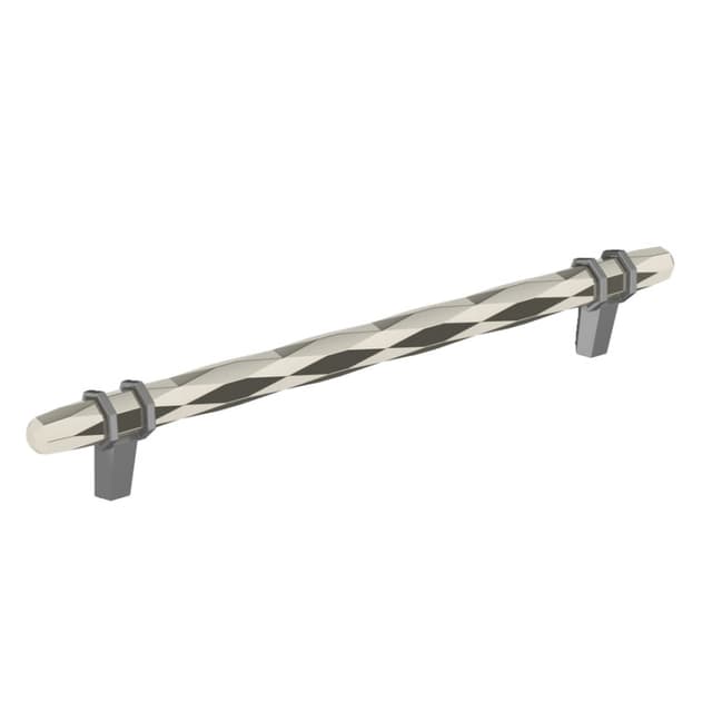 203mm London Cabinet Pull, Polished Nickel/Black Bronze