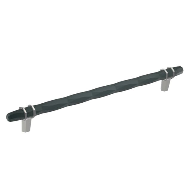 256mm London Cabinet Pull, Black Bronze/Polished Chrome
