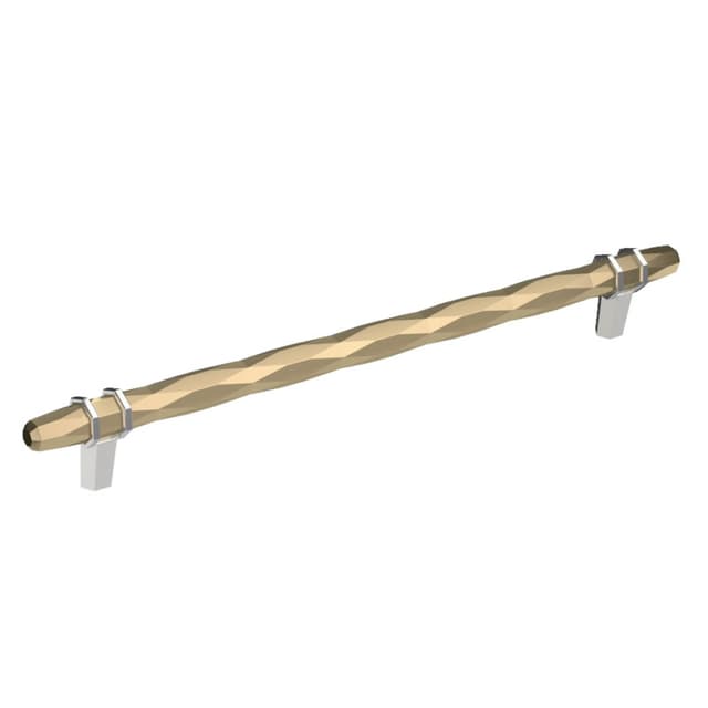 256mm London Cabinet Pull, Golden Champagne/Polished Chrome