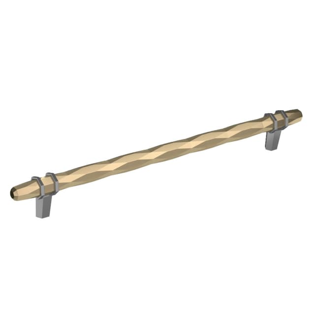 256mm London Cabinet Pull, Golden Champagne/Black Chrome