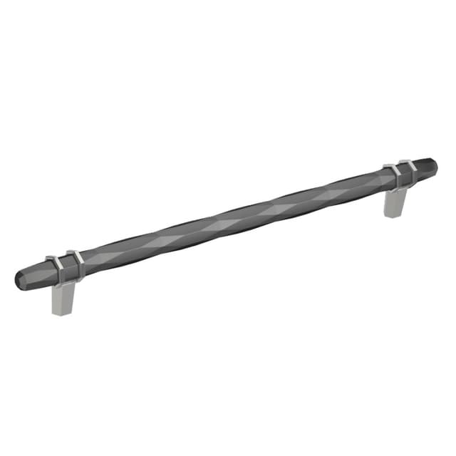 256mm London Cabinet Pull, Black Chrome/Polished Chrome
