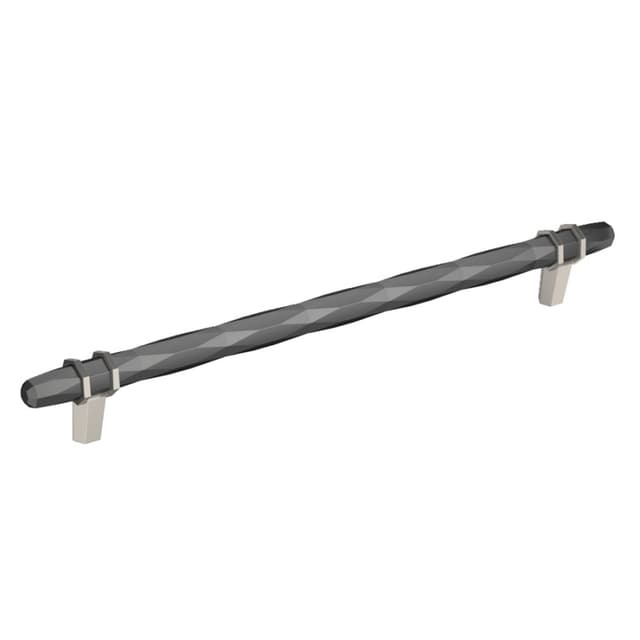 256mm London Cabinet Pull, Black Chrome/Satin Nickel