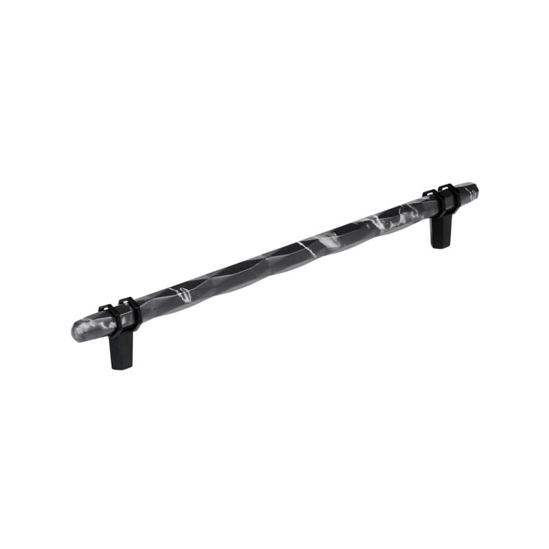 10-1/16" Carrione Cabinet Pull, Marble Black/Black Bronze