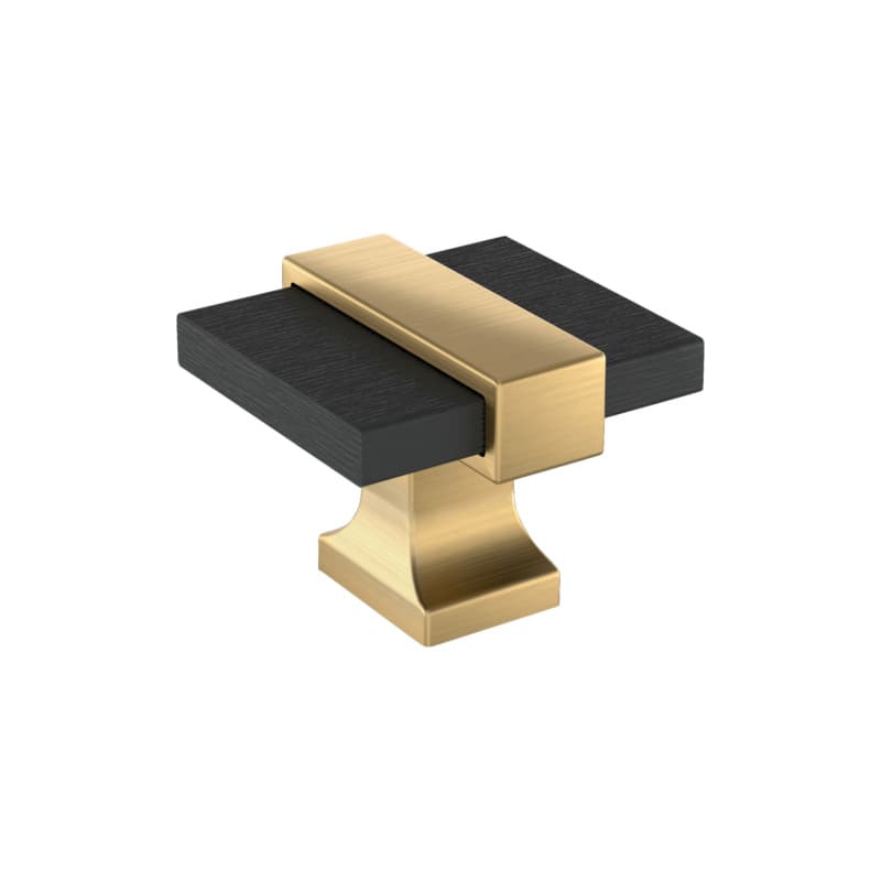 1-3/8" Overton T-Handle Knob, Brushed Matte Black/Champagne Bronze