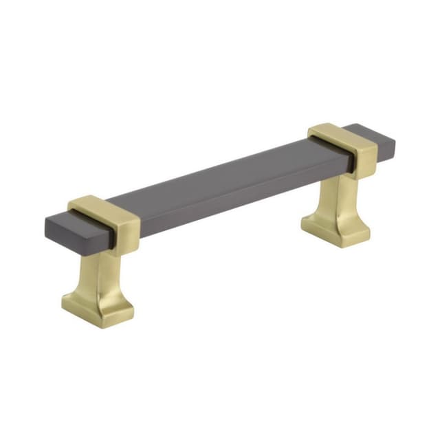 3-3/4" Overton Cabinet Pull, Black Chrome/Brushed Gold