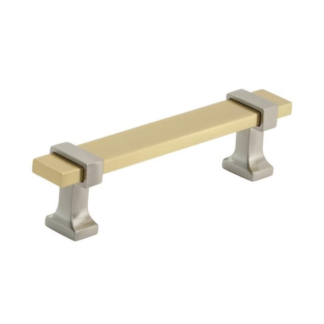 3-3/4" Overton Cabinet Pull, Brushed Gold/Satin Nickel