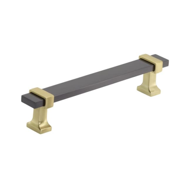5-1/16" Overton Cabinet Pull, Black Chrome/Brushed Gold
