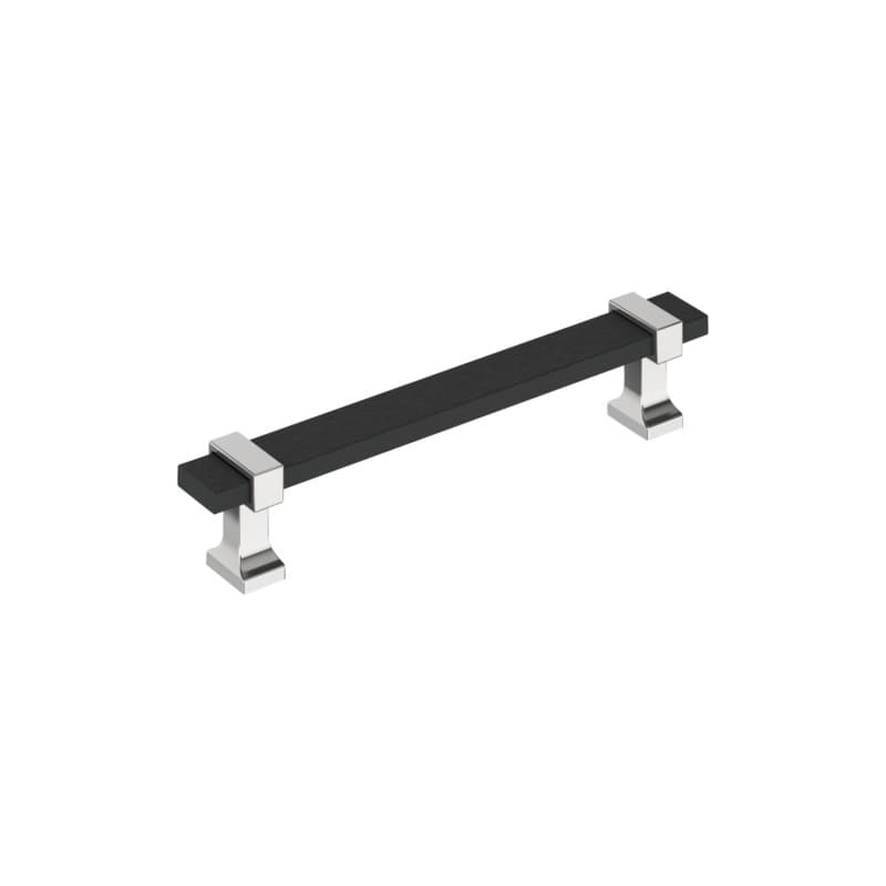 5-1/16" Overton Cabinet Pull, Polished Chrome/Brushed Matte Black