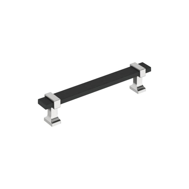 5-1/16" Overton Cabinet Pull, Polished Chrome/Brushed Matte Black