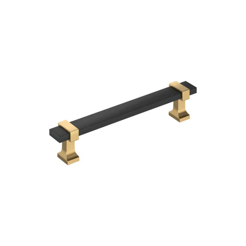 5-1/16" Overton Cabinet Pull, Matte Black/Champagne Bronze