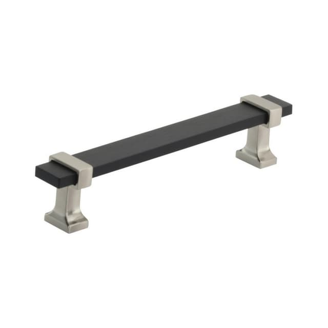 5-1/16" Overton Cabinet Pull, Brushed Matte Black/Satin Nickel