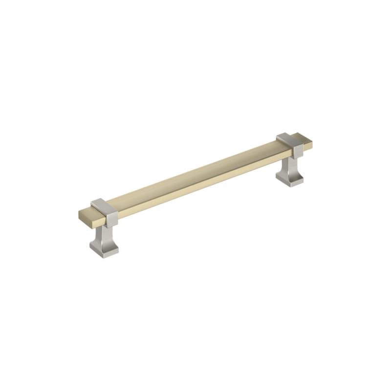 6-5/16" Overton Cabinet Pull, Golden Champagne/Satin Nickel