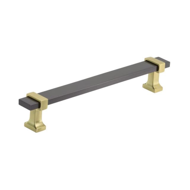 6-5/16" Overton Cabinet Pull, Black Chrome/Brushed Gold