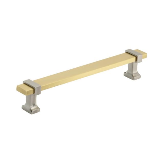 6-5/16" Overton Cabinet Pull, Brushed Gold/Satin Nickel