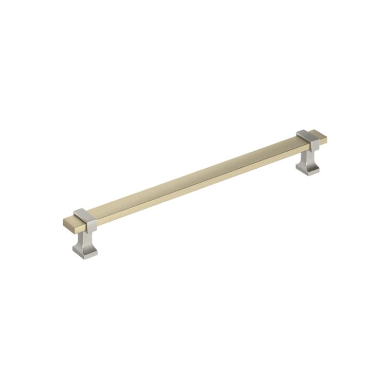 8-13/16" Overton Cabinet Pull, Golden Champagne/Satin Nickel