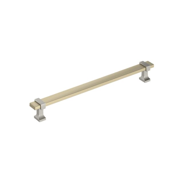 8-13/16" Overton Cabinet Pull, Golden Champagne/Satin Nickel