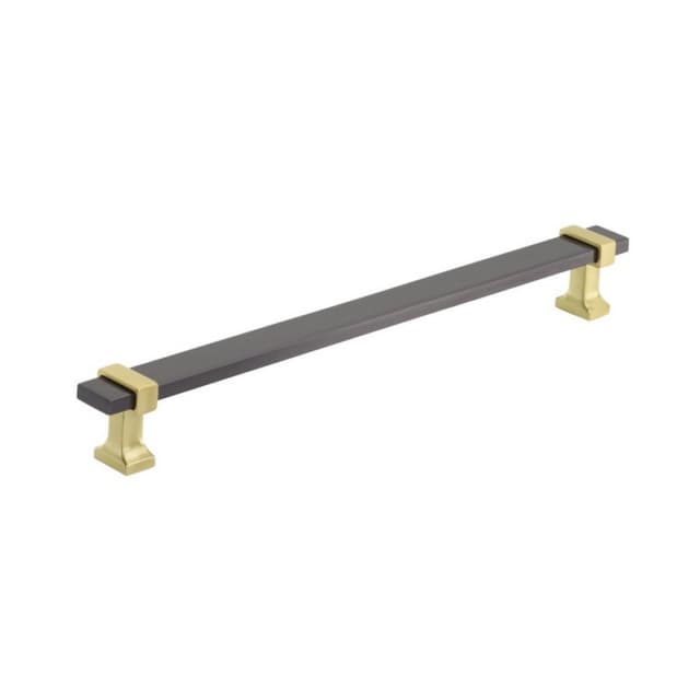 8-13/16" Overton Cabinet Pull, Black Chrome/Brushed Gold