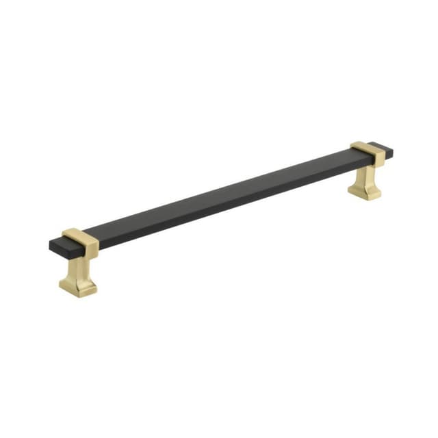 8-13/16" Overton Cabinet Pull, Brushed Matte Black/Brush Gold