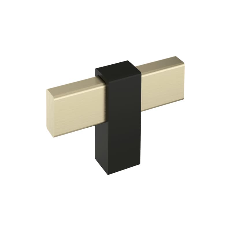 2-3/8" Mulino T-Handle Knob, Golden Champagne/Matte Black