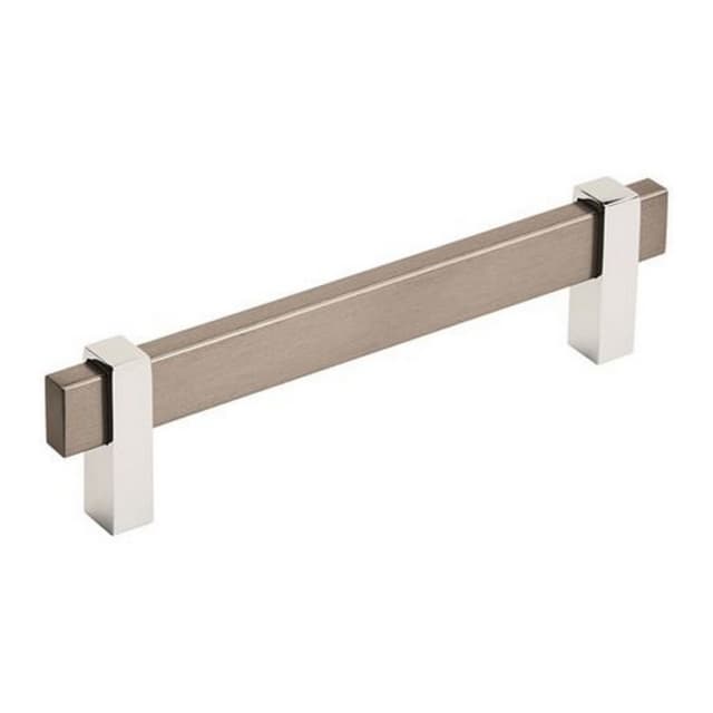 5-1/16" Mulino Cabinet Pull, Black Brushed Nickel/Polished Chrome