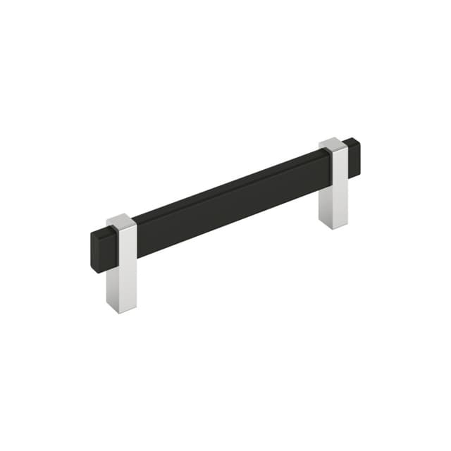 5-1/16" Mulino Cabinet Pull, Matte Black/Polished Chrome