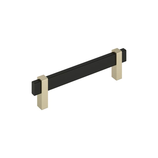5-1/16" Mulino Cabinet Pull, Matte Black/Golden Champagne