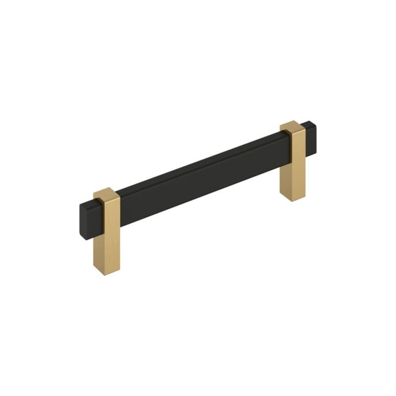 5-1/16" Mulino Cabinet Pull, Matte Black/Champagne Bronze