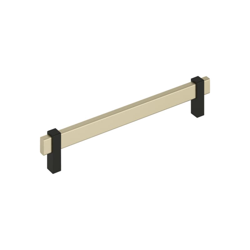 7-9/16" Mulino Cabinet Pull, Golden Champagne/Matte Black